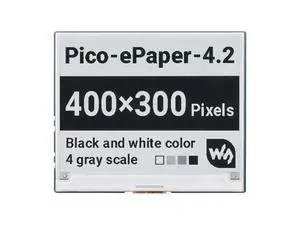 4.2inch E-Paper E-Ink Display Module for Raspberry Pi Pico 400×300 Pixels Black/White with SPI Interface 4.2inch E-Paper E-Ink Display Module for Raspberry Pi Pico 400×300 Pixels Black/White with SPI Interface