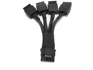 3.94 Inch Sleeved 12VHPWR 16Pin Male to 4×8Pin Female GPU Power Extension Cable, PCIe 5.0 for RTX 4090/4080/3090Ti 3.94 Inch Sleeved 12VHPWR 16Pin Male to 4×8Pin Female GPU Power Extension Cable, PCIe 5.0 for RTX 4090/4080/3090Ti