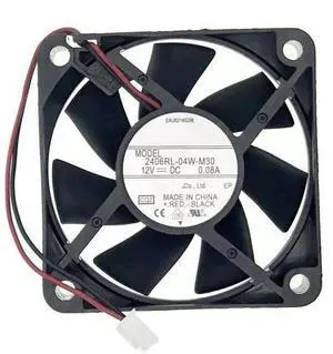 Replacement 6015 Silent Cooling Fan 2406RL-04W-M30, DC12V 0.08A, 60×60×15mm 2-Wire Axial Fan Replacement 6015 Silent Cooling Fan 2406RL-04W-M30, DC12V 0.08A, 60×60×15mm 2-Wire Axial Fan