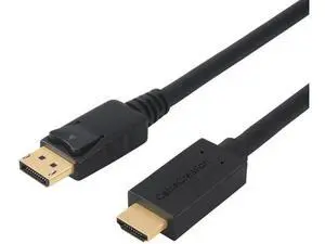 6FT/1.8M Active DisplayPort 1.2 to HDMI Cable, Black, Support 4K@2K, 3D Audio Video & Eyefinity Multi-Screen 6FT/1.8M Active DisplayPort 1.2 to HDMI Cable, Black, Support 4K@2K, 3D Audio Video & Eyefinity Multi-Screen