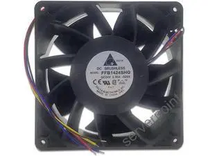 Delta FFB1424SHG Industrial Axial Cooling Fan, 14051 140×140×51mm DC 24V 2.3A Ball Bearing Fan for Server, Inverter & Industrial Cabinet Delta FFB1424SHG Industrial Axial Cooling Fan, 14051 140×140×51mm DC 24V 2.3A Ball Bearing Fan for Server, Inverter & Industrial Cabinet