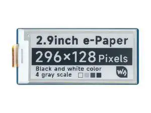2.9inch E-Paper E-Ink Display Module for Raspberry Pi Pico 296×128 Pixels Black/White Partial Refresh Support with SPI Interface 2.9inch E-Paper E-Ink Display Module for Raspberry Pi Pico 296×128 Pixels Black/White Partial Refresh Support with SPI Interface