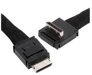 80cm Down-Angled 90° OCuLink SFF-8611 4i Active Data Cable, PCIe 4.0 SFF8611 Male to Male Cord for eGPU & High-Speed SSD 80cm Down-Angled 90° OCuLink SFF-8611 4i Active Data Cable, PCIe 4.0 SFF8611 Male to Male Cord for eGPU & High-Speed SSD