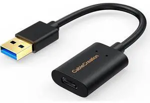 USB 3.1 USB-C Female to USB-A Male Adapter Cable, 5Gbps Speed for Laptops, Oculus Quest, StreamCam & USB-A Devices USB 3.1 USB-C Female to USB-A Male Adapter Cable, 5Gbps Speed for Laptops, Oculus Quest, StreamCam & USB-A Devices