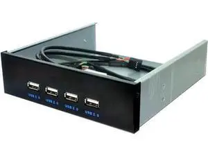 5.25 Inch Front Panel 4-Port USB 2.0 Hub for Desktop PC, 9/10 Pin Motherboard Header to 4 USB-A Adapter with 2FT Cable, Molex 4-Pin Power Supply 5.25 Inch Front Panel 4-Port USB 2.0 Hub for Desktop PC, 9/10 Pin Motherboard Header to 4 USB-A Adapter with 2FT Cable, Molex 4-Pin Power Supply