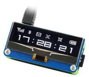 2.23inch OLED Display HAT for Raspberry Pi 128×32 Pixels with Embedded 1305 Driver Communicating via SPI or I2C Interface. 2.23inch OLED Display HAT for Raspberry Pi 128×32 Pixels with Embedded 1305 Driver Communicating via SPI or I2C Interface.