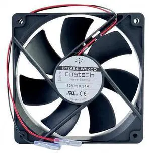 COSTECH D12A04LWSZC0 Cooling Fan, DC12V 0.24A, 120×120×25mm 2-Wire 12025 Fan COSTECH D12A04LWSZC0 Cooling Fan, DC12V 0.24A, 120×120×25mm 2-Wire 12025 Fan