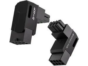 2 Pack Black Shield Series 90° Angled 8Pin PCIe GPU Power Adapter, Aluminum Alloy Graphics Card Power Direction Changer 2 Pack Black Shield Series 90° Angled 8Pin PCIe GPU Power Adapter, Aluminum Alloy Graphics Card Power Direction Changer