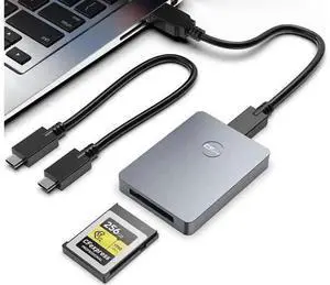 CFexpress Type B Card Reader, 10Gbps USB3.1 Gen2 USB C to USB C/USB A Memory Card Reader Adapter, Plug & Play for Windows Mac Linux Android Devices CFexpress Type B Card Reader, 10Gbps USB3.1 Gen2 USB C to USB C/USB A Memory Card Reader Adapter, Plug & Play for Windows Mac Linux Android Devices