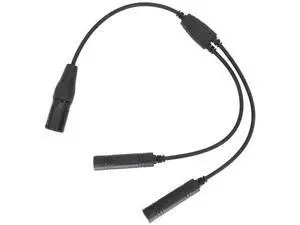 GA Dual Male Plugs to 5-Pin XLR Female Adapter Cable, Black GA Twin Plug Conversion Cord, Universal for Aviation Intercom Communication GA Dual Male Plugs to 5-Pin XLR Female Adapter Cable, Black GA Twin Plug Conversion Cord, Universal for Aviation Intercom Communication