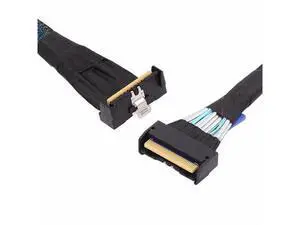 Angled MCIO PCIe 5.0 Extension Cable, Mini Cool Edge IO 74Pin PCIe 8i Male to Male, 35cm Angled MCIO PCIe 5.0 Extension Cable, Mini Cool Edge IO 74Pin PCIe 8i Male to Male, 35cm