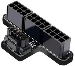 90° Up-Angled 12VHPWR 16Pin to Triple ATX 8Pin Power Adapter | ATX3.0 PCIe5.0 for RTX 4080/5090Ti 90° Up-Angled 12VHPWR 16Pin to Triple ATX 8Pin Power Adapter | ATX3.0 PCIe5.0 for RTX 4080/5090Ti
