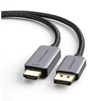 8FT Active DP 1.4 to HDMI Braided Cable Unidirectional, Supports 4K@60Hz 2K/1080P@144Hz HDR Eyefinity Multi-Display, Aluminum Shell 8FT Active DP 1.4 to HDMI Braided Cable Unidirectional, Supports 4K@60Hz 2K/1080P@144Hz HDR Eyefinity Multi-Display, Aluminum Shell