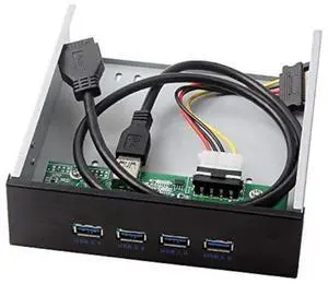 4-Port USB 3.0 Front Panel Hub for 5.25 Inch CD-ROM Bay, Internal USB Expansion Dock with 20Pin Motherboard Header Cable for Desktop PC Case 4-Port USB 3.0 Front Panel Hub for 5.25 Inch CD-ROM Bay, Internal USB Expansion Dock with 20Pin Motherboard Header Cable for Desktop PC Case