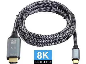 1.8M 6FT USB4 Type-C to HDMI 2.0 Cable, 8K 4K UHD Video Cord for Monitor HDTV 1.8M 6FT USB4 Type-C to HDMI 2.0 Cable, 8K 4K UHD Video Cord for Monitor HDTV