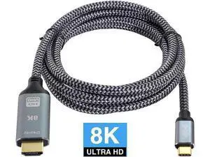 1.8M 6FT USB4 Type-C to HDMI 2.0 Cable, 8K UHD 4K Video Transmission Cord for Monitor HDTV 1.8M 6FT USB4 Type-C to HDMI 2.0 Cable, 8K UHD 4K Video Transmission Cord for Monitor HDTV
