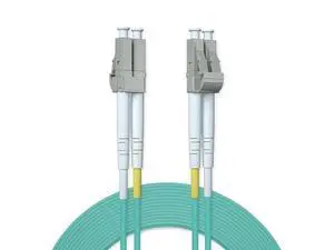 OM3 LC to LC Fiber Patch Cable, 10G Multimode Fiber Duplex LC 50/125m Fiber Optic Cable Cord, LSZH 50 Meter(164ft), Aqua OM3 LC to LC Fiber Patch Cable, 10G Multimode Fiber Duplex LC 50/125m Fiber Optic Cable Cord, LSZH 50 Meter(164ft), Aqua