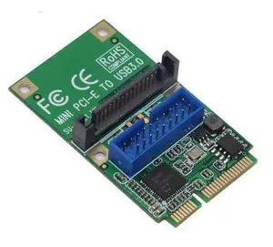 Mini PCI-E to USB 3.0 Adapter Card MINI PCI Express to 19-Pin / 20pin USB3.0 Expansion Card 15pin SATA Power Port for Desktop PC Mini PCI-E to USB 3.0 Adapter Card MINI PCI Express to 19-Pin / 20pin USB3.0 Expansion Card 15pin SATA Power Port for Desktop PC