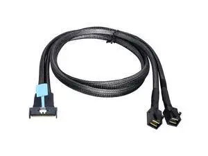 PCIE Gen5 MCIO 8X 8i to 2 MINI SAS HD SFF-8643 Server Cable High-Speed 32GT/s Male to Female Adapter (100cm) PCIE Gen5 MCIO 8X 8i to 2 MINI SAS HD SFF-8643 Server Cable High-Speed 32GT/s Male to Female Adapter (100cm)