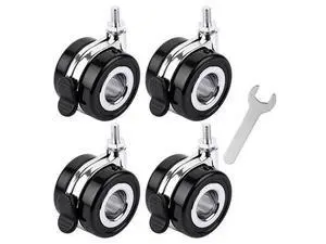 HomeRack 2.5inch (60mm) Hollow Caster Wheel kit with Brake, Includes 4 Caster Wheels, Suitable for Devices with Standard M8 Threaded mounting Holes, 65kg Load Capacity per Wheel HomeRack 2.5inch (60mm) Hollow Caster Wheel kit with Brake, Includes 4 Caster Wheels, Suitable for Devices with Standard M8 Threaded mounting Holes, 65kg Load Capacity per Wheel