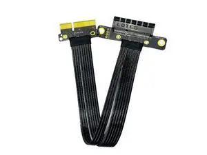 PCIE X4 Gen4 High-Speed Extension Cable to X4 X16 M.2 Bandwidth 8GB/S Silver-Plated for GPU SSD Adapter (25cm,X4 to X4) PCIE X4 Gen4 High-Speed Extension Cable to X4 X16 M.2 Bandwidth 8GB/S Silver-Plated for GPU SSD Adapter (25cm,X4 to X4)