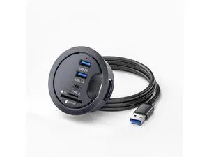 USB 3.0 Flush Mount Desktop HUB,2 USB 3.0 Port/1 USB C Port HUB Grommet Hole 2.36"(60mm) with SD/TF Card Reader Port USB 3.0 Flush Mount Desktop HUB,2 USB 3.0 Port/1 USB C Port HUB Grommet Hole 2.36"(60mm) with SD/TF Card Reader Port