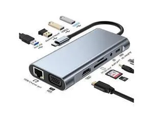 USB C To Ethernet Adapter 4K Docking Station Usb c To HDTV Adapter Lightning Converter PD Charging 11 in 1 USB C To Ethernet Adapter 4K Docking Station Usb c To HDTV Adapter Lightning Converter PD Charging 11 in 1