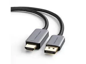 Active DP to HDMI Cable HDR 4K@60Hz 2K@144Hz 1080P@144Hz, 8FT Unidirectional DisplayPort to HDMI Monitor Cable, DP 1.4 to HDMI 4K Braided, Support Eyefinity Multi-Display, Aluminum Active DP to HDMI Cable HDR 4K@60Hz 2K@144Hz 1080P@144Hz, 8FT Unidirectional DisplayPort to HDMI Monitor Cable, DP 1.4 to HDMI 4K Braided, Support Eyefinity Multi-Display, Aluminum