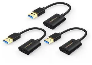 [3-Pack USB C Female to USB Male Adapter Cable, 5Gbps USB 3.1 to USB C Adapter Compatible with Oculus Quest Link Logitech StreamCam, etc [3-Pack USB C Female to USB Male Adapter Cable, 5Gbps USB 3.1 to USB C Adapter Compatible with Oculus Quest Link Logitech StreamCam, etc