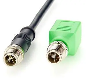 M12 X-Coded 8 Pin to RJ45 Adapter Cat6 Industrial Ethernet Shielded Connector IP67 Waterproof RJ45 to M12 Bulkhead Jack for Industrial Camera GigE Vision PoE Sensor M12 X-Coded 8 Pin to RJ45 Adapter Cat6 Industrial Ethernet Shielded Connector IP67 Waterproof RJ45 to M12 Bulkhead Jack for Industrial Camera GigE Vision PoE Sensor