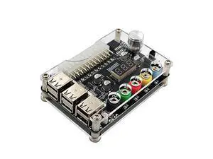 24 Pins ATX Power Supply Breakout Board and Acrylic Case Kit Module Adapter PC Power Connector Support 3.3V/5V/12V 1.8V-10.8V(ADJ) (1piece Black) 24 Pins ATX Power Supply Breakout Board and Acrylic Case Kit Module Adapter PC Power Connector Support 3.3V/5V/12V 1.8V-10.8V(ADJ) (1piece Black)