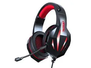 PC Gaming Headset Over-Ear Gaming Headphones with Mic LED Light Noise Cancelling Red PC Gaming Headset Over-Ear Gaming Headphones with Mic LED Light Noise Cancelling Red