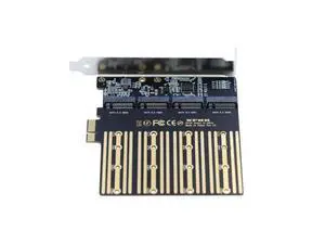 M.2 SSD to PCI-E X1 Adapter 4 SATA SSD to PCIe 3.0/4.0 Expansion Card Adapter ASM1064 Chipset with 12cm PCI-E Bracket M.2 SSD to PCI-E X1 Adapter 4 SATA SSD to PCIe 3.0/4.0 Expansion Card Adapter ASM1064 Chipset with 12cm PCI-E Bracket