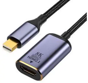 Mini DisplayPort to HDMI Adapter,Mini DP DisplayPort 1.4 Source Male to HDMI 2.0 Female Display 8K 60hz UHD 4K Monitor Adapter Cable Mini DisplayPort to HDMI Adapter,Mini DP DisplayPort 1.4 Source Male to HDMI 2.0 Female Display 8K 60hz UHD 4K Monitor Adapter Cable