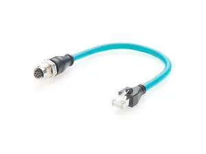 M12 8Pin A Code Female to RJ45 Male Cable Bulkhead Panel Mount 1Gbps CAT6A Industrial Ethernet Cable IP67 Shielded for Profinet, EtherCAT, PLC, Robotics, GigE Vision Cameras(0.3m) M12 8Pin A Code Female to RJ45 Male Cable Bulkhead Panel Mount 1Gbps CAT6A Industrial Ethernet Cable IP67 Shielded for Profinet, EtherCAT, PLC, Robotics, GigE Vision Cameras(0.3m)
