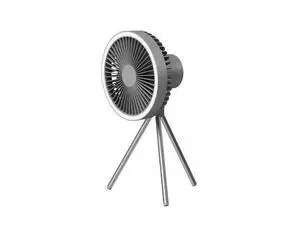 Rechargeable Portable Fan Camping Fan with Hook Tripod Fan Grey Rechargeable Portable Fan Camping Fan with Hook Tripod Fan Grey