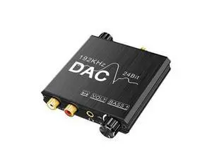 192khz Audio Converter Digital to Analog DAC - Bass and Volume Control - Digital SPDIF/Optical/Toslink/Coaxial to Analog Stereo L/R RCA and 3.5mm Jack Converter for PS3 PS4 DVD Home Cinema 192khz Audio Converter Digital to Analog DAC - Bass and Volume Control - Digital SPDIF/Optical/Toslink/Coaxial to Analog Stereo L/R RCA and 3.5mm Jack Converter for PS3 PS4 DVD Home Cinema