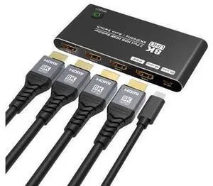 HDMI Switcher, Ultra HD 8K High Speed 48Gbps Directional Switch Only 3in 1out 8K@60Hz 4K@120Hz Splitter Converter (8K) HDMI Switcher, Ultra HD 8K High Speed 48Gbps Directional Switch Only 3in 1out 8K@60Hz 4K@120Hz Splitter Converter (8K)