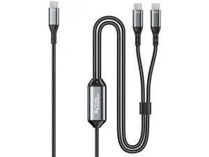 USB C Cable 2-in-1, Long 6ft USBC to Dual USB-C, USB C 140W Max PD Charging Type C Splitter for iPhone 16/15, MacBook, iPad, Carplay&Android Auto,Cellphone,Tablet and All USBC Device USB C Cable 2-in-1, Long 6ft USBC to Dual USB-C, USB C 140W Max PD Charging Type C Splitter for iPhone 16/15, MacBook, iPad, Carplay&Android Auto,Cellphone,Tablet and All USBC Device