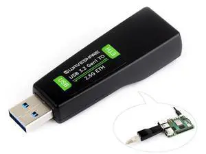 USB to 2.5G Ethernet Converter Module for Raspberry Pi 5/Jetson Nano/PC/Laptop/Windows/Linux/Android, USB 3.2 Gen1 to 2.5G USB ETH Adapter Module Driver-Free Plug & Play, 10/100/1000Mbps /2.5Gbps USB to 2.5G Ethernet Converter Module for Raspberry Pi 5/Jetson Nano/PC/Laptop/Windows/Linux/Android, USB 3.2 Gen1 to 2.5G USB ETH Adapter Module Driver-Free Plug & Play, 10/100/1000Mbps /2.5Gbps