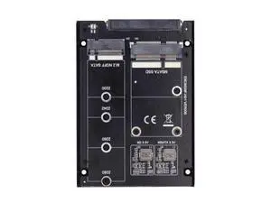 MSATA M.2 NGFF SATA SSD to 2.5" SATA 2 in 1 Combo JBOD HDD Disk Drive Enclosure Adapter MSATA M.2 NGFF SATA SSD to 2.5" SATA 2 in 1 Combo JBOD HDD Disk Drive Enclosure Adapter