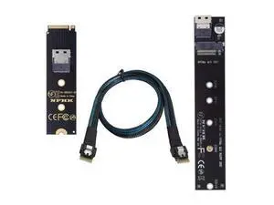 M.2 NVME NGFF M-Key SSD Male to Female Extension Cable 40cm with SFF-8654 Connector Adapter for Mainboard SSD 2280/22110 M.2 NVME NGFF M-Key SSD Male to Female Extension Cable 40cm with SFF-8654 Connector Adapter for Mainboard SSD 2280/22110