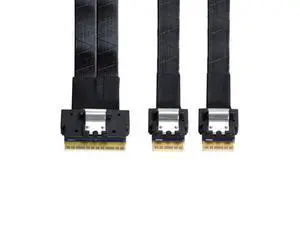 CY SFF-8654 8i 74Pin Male to Dual SFF-8654 4i 38Pin Male PCI-E Ultraport Slimline SAS Slim 4.0 Cable 40cm PCI-Express CY SFF-8654 8i 74Pin Male to Dual SFF-8654 4i 38Pin Male PCI-E Ultraport Slimline SAS Slim 4.0 Cable 40cm PCI-Express