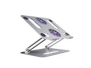 Aluminum Laptop Tablet Stand with 2 High-speed Cooling Fan Adjustable Height Laptop Tablet Stand for Desk Ergonomic Portable Computer Stand Riser for MacBook Pro/Air 11-17.3"Laptop Aluminum Laptop Tablet Stand with 2 High-speed Cooling Fan Adjustable Height Laptop Tablet Stand for Desk Ergonomic Portable Computer Stand Riser for MacBook Pro/Air 11-17.3"Laptop