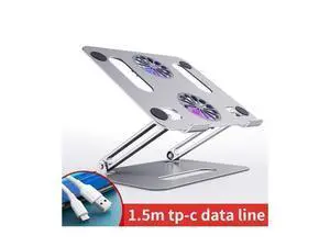 Aluminum Laptop Tablet Ultrabook Stand for Desk Portable Adjustable Laptop Tablet Mount with Dual High-speed Cooling Fan Foldable Anti-Slip Laptop Tablet Riser for 11-17.3"Laptop Tablets Aluminum Laptop Tablet Ultrabook Stand for Desk Portable Adjustable Laptop Tablet Mount with Dual High-speed Cooling Fan Foldable Anti-Slip Laptop Tablet Riser for 11-17.3"Laptop Tablets