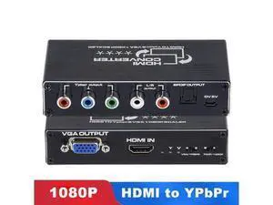 HDMI to Component Converter with Scaler Function, 1080P HDMI to VGA Converter, HDMI to YPbPr 5RCA Converter, HDMI in Component YPbPr Out Converter Adapter with SPDIF Output HDMI to Component Converter with Scaler Function, 1080P HDMI to VGA Converter, HDMI to YPbPr 5RCA Converter, HDMI in Component YPbPr Out Converter Adapter with SPDIF Output