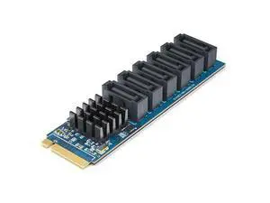 M.2 to 6 Port SATA Adapter (M Key), ASM1166 Chip, 6X SATA 3.0 Expansion Card for Desktop PC, Supports SSD/HDD, Plug & Play, Non-RAID, Multi-OS Compatible M.2 to 6 Port SATA Adapter (M Key), ASM1166 Chip, 6X SATA 3.0 Expansion Card for Desktop PC, Supports SSD/HDD, Plug & Play, Non-RAID, Multi-OS Compatible