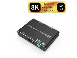 DisplayPort to DisplayPort + HDMI 8K Adapter Multi Monitor Splitter, Converter Multi-Stream Transport (MST) Hub, DP1.4 to DP1.4 + HDMI2.1 (DisplayPort to DisplayPort + HDMI Dual Display) DisplayPort to DisplayPort + HDMI 8K Adapter Multi Monitor Splitter, Converter Multi-Stream Transport (MST) Hub, DP1.4 to DP1.4 + HDMI2.1 (DisplayPort to DisplayPort + HDMI Dual Display)