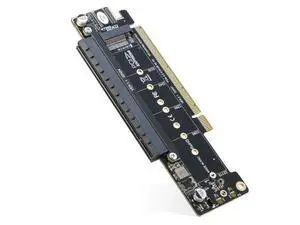 Dual NVMe PCIe Adapter, PCIe 4.0 X16 to Dual NVMe and 1x More PCIe x16 (x8 Signal) Adapter for 22110/2280/2260/2242/2230 M.2 NVMe SSD (PCI-e Bifurcation Required) Dual NVMe PCIe Adapter, PCIe 4.0 X16 to Dual NVMe and 1x More PCIe x16 (x8 Signal) Adapter for 22110/2280/2260/2242/2230 M.2 NVMe SSD (PCI-e Bifurcation Required)