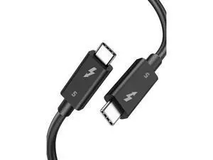 Thunderbolt 5 Cable, Supports 8K Display/ 80Gbps Data Transfer/ 120Gbps Bandwidth Boost/ 240W Fast Charging, Compatible with Thunderbolt 4, USB4, Thunderbolt 3 and USB-C, Black, 3.3FT Thunderbolt 5 Cable, Supports 8K Display/ 80Gbps Data Transfer/ 120Gbps Bandwidth Boost/ 240W Fast Charging, Compatible with Thunderbolt 4, USB4, Thunderbolt 3 and USB-C, Black, 3.3FT